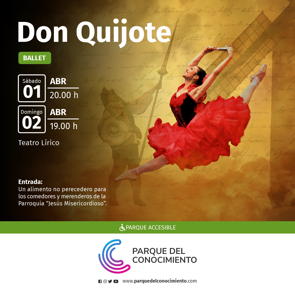 Con Don Quijote, el Parque del Conocimiento inicia su temporada de Ballet Clásico imagen-2