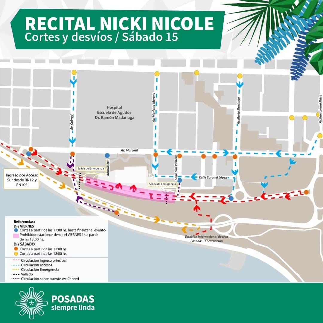 Qué calles estarán cortadas por el recital de Nicki Nicole imagen-8