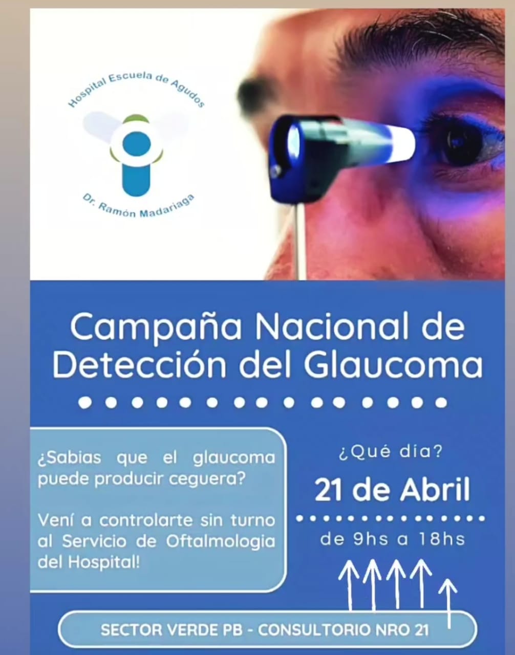 Hospital Escuela: El 21 de abril habilitarán un consultorio para la detección de glaucoma imagen-2