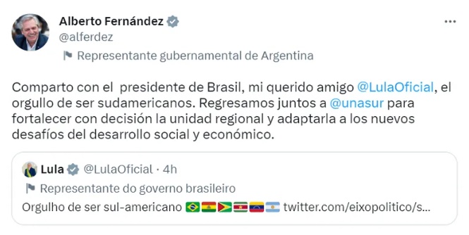 El presidente Alberto Fernández celebró el retorno de Brasil a la Unasur imagen-2